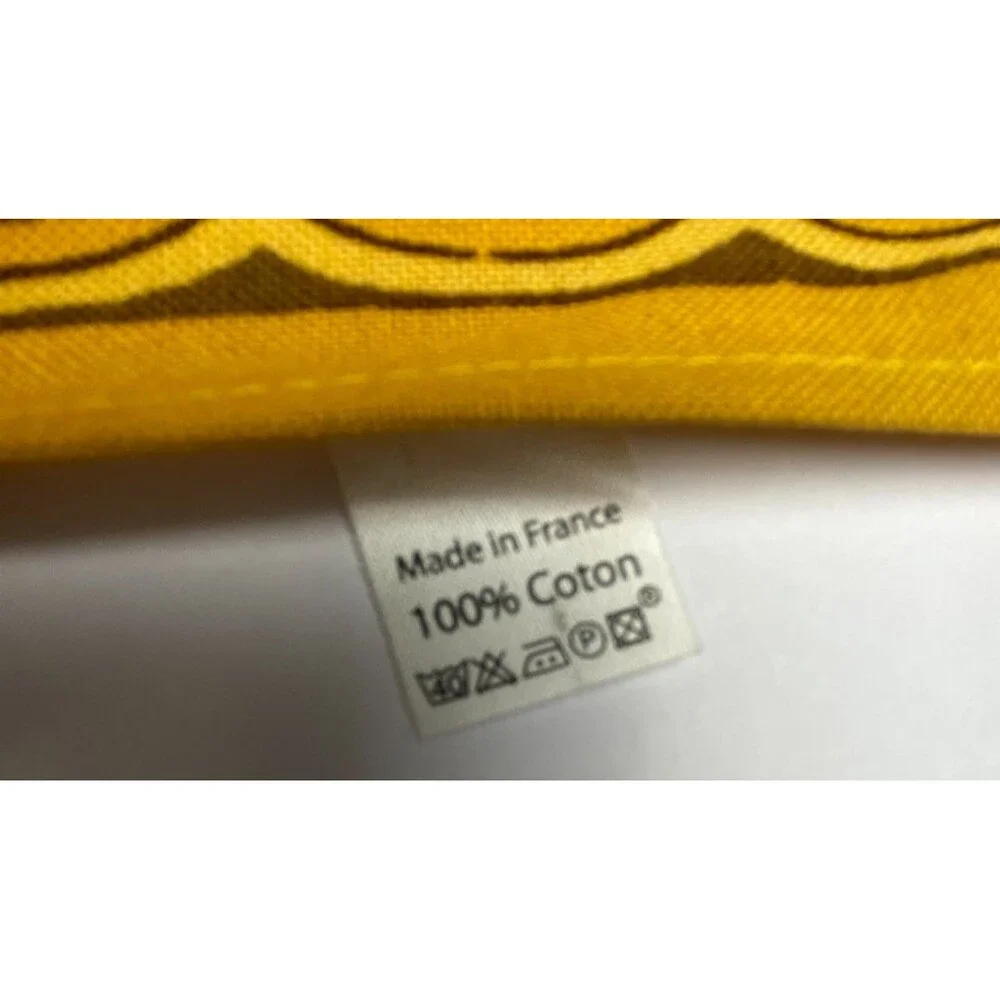 Les Olivades Napkins Set of 2 Yellow Floral Provencal 100% Cotton 18.5